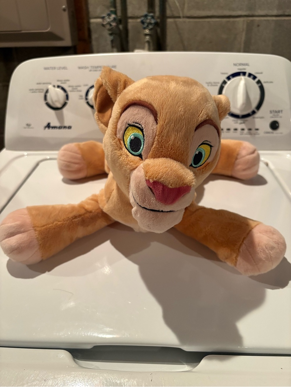 Simba Plush Stuffed Animal Lion King Disney Parks 17" Long Toy Kids Soft Cub